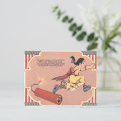 Carte Postale Fille effrayée pétard feux d'artifice (Debout devant)