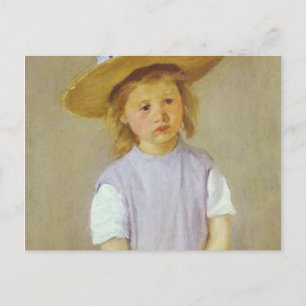Carte Postale Fille en Casquette de paille, Mary Cassatt