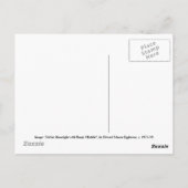 Carte Postale Fille en clair de lune avec Banjo Ukulele (Dos)