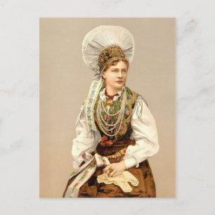 Carte Postale Fille en costume natif de Carniola, Australie-Hong