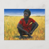 Carte Postale Fille en rouge 1992 (Devant)