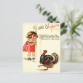 Carte Postale Fille et Turquie (Debout devant)