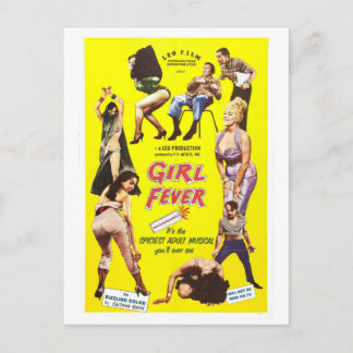 CARTE POSTALE FILLE FEVER