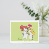 Carte Postale fille & fille amour (Debout devant)