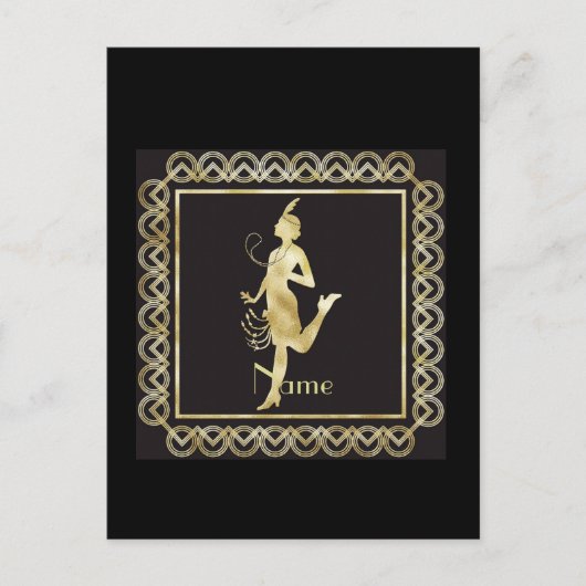 Carte Postale Fille Flapper des années 1920 Thunder_Cove (Devant)