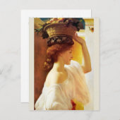 Carte Postale Fille Frederic Leighton avec panier de fruits Mise (Devant / Derrière)