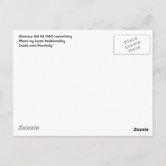 Carte postale fille glamour (Dos)