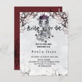 Carte Postale Fille gothique Cute Bridal Shower  (Devant / Derrière)