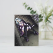 Carte Postale Fille guerrière Anime (Debout devant)