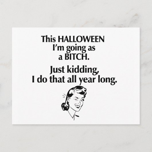 Carte Postale fille halloween (Devant)