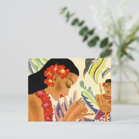 Carte Postale Fille hawaïenne (Debout devant)