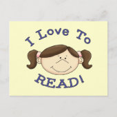 Carte Postale Fille I Love to Read Tshirts and Gifts (Devant)