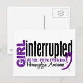 Carte Postale Fille Interrompue 1 Fibromyalgie (Devant / Derrière)