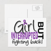 Carte Postale Fille Interrompue 2 Fibromyalgie (Devant / Derrière)