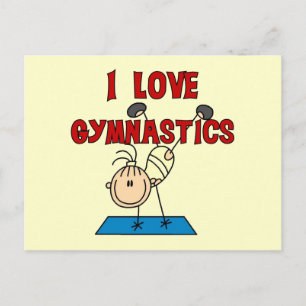 Carte Postale Fille J'adore La Gymnastique