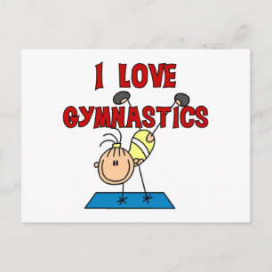 Carte Postale Fille J'adore la Gymnastique