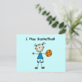 Carte Postale Fille Je Joue Au Basket Tshirts et Cadeaux (Debout devant)