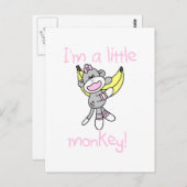 Carte Postale Fille Je suis un petit singe T-shirts et cadeaux (Devant / Derrière)