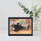 Carte Postale Fille Jouant Piano (Debout devant)