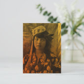 Carte Postale Fille juive tunisienne dorée du Maghreb Djerba Fem (Debout devant)