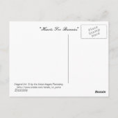 Carte Postale Fille Kawaii avec de mignons lapins (Dos)