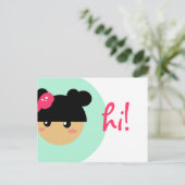 carte postale fille kawaii || papeterie (Debout devant)