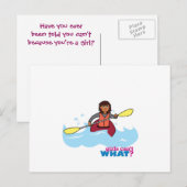 Carte Postale Fille Kayaking (Devant / Derrière)