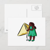 Carte Postale Fille Kiting (Devant / Derrière)