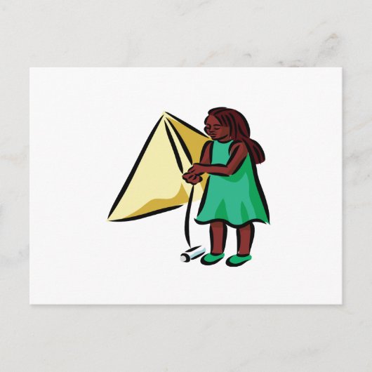 Carte Postale Fille Kiting (Devant)