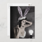 Carte postale fille lapin mignonne (Devant / Derrière)