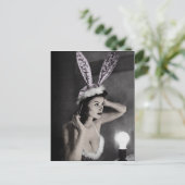 Carte postale fille lapin mignonne (Debout devant)