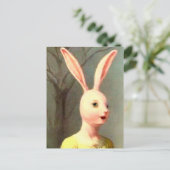 Carte Postale Fille lapin mystérieuse (Debout devant)