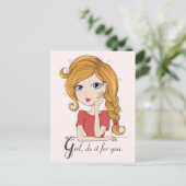 Carte Postale Fille le faites pour vous (Debout devant)