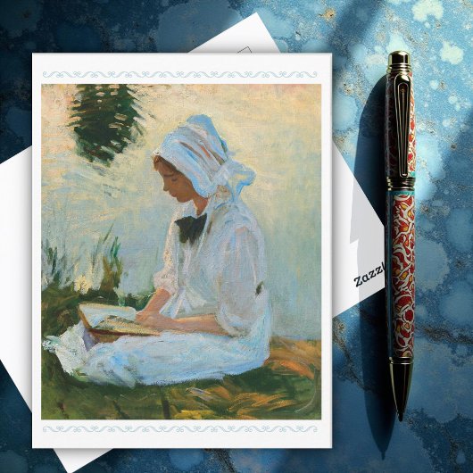 Carte Postale Fille lue par un flux, Sargent 1888