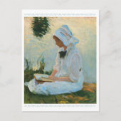 Carte Postale Fille lue par un flux, Sargent 1888 (Devant)