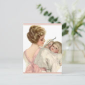 Carte Postale Fille mère vintage (Debout devant)