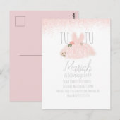 Carte Postale Fille Minimal Tutu Anniversaire Deux Ans Paillette (Devant / Derrière)