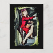 Carte Postale Fille moderne en nylon (Devant)