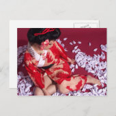 Carte Postale Fille mondiale flottante (Devant / Derrière)