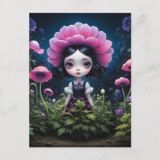 Carte Postale Fille mystérieuse inspiration Mark Ryden (Devant)