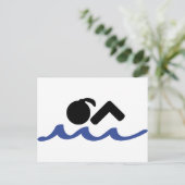 Carte Postale fille nageuse (Debout devant)