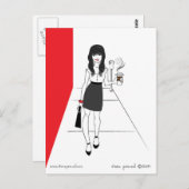 Carte Postale Fille ouvrière (Devant / Derrière)