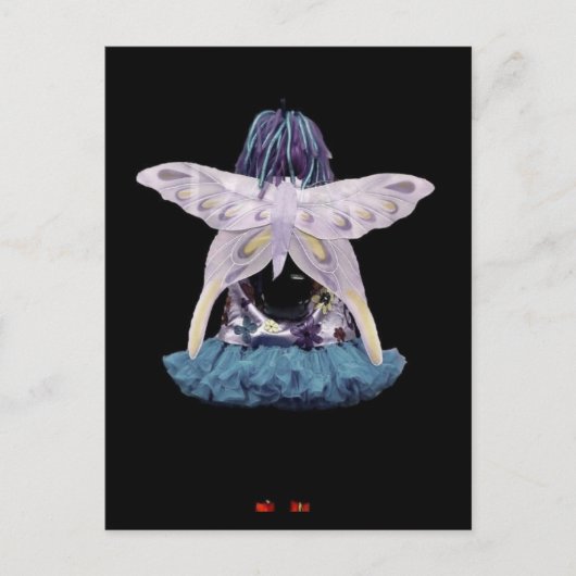 Carte Postale Fille papillon (Devant)