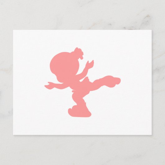Carte Postale Fille patinant en rose (Devant)