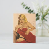 Carte postale fille Pin Up vintage (Debout devant)