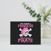 Carte Postale Fille Pirate Cadeau de Pirate Fille (Debout devant)