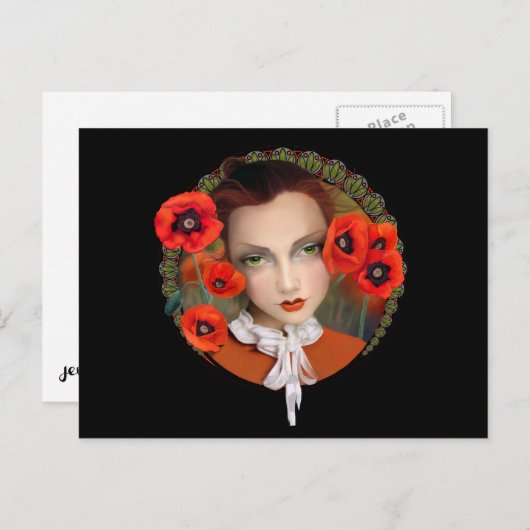 Carte postale Fille Poppy (Devant / Derrière)