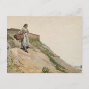 Carte Postale Fille portant un panier Winslow Homer