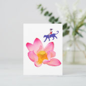 Carte Postale Fille, Puma et Lotus (Debout devant)