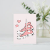 Carte Postale Fille rose Basket (Debout devant)